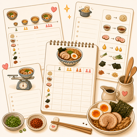 Ramen Recipe Scaling & Portion Sheets